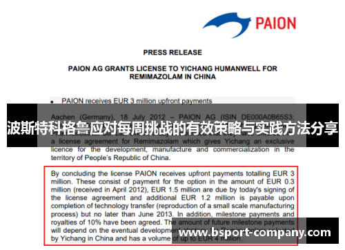 波斯特科格鲁应对每周挑战的有效策略与实践方法分享 波斯特科格鲁应对每周挑战的有效策略与实践方法分享